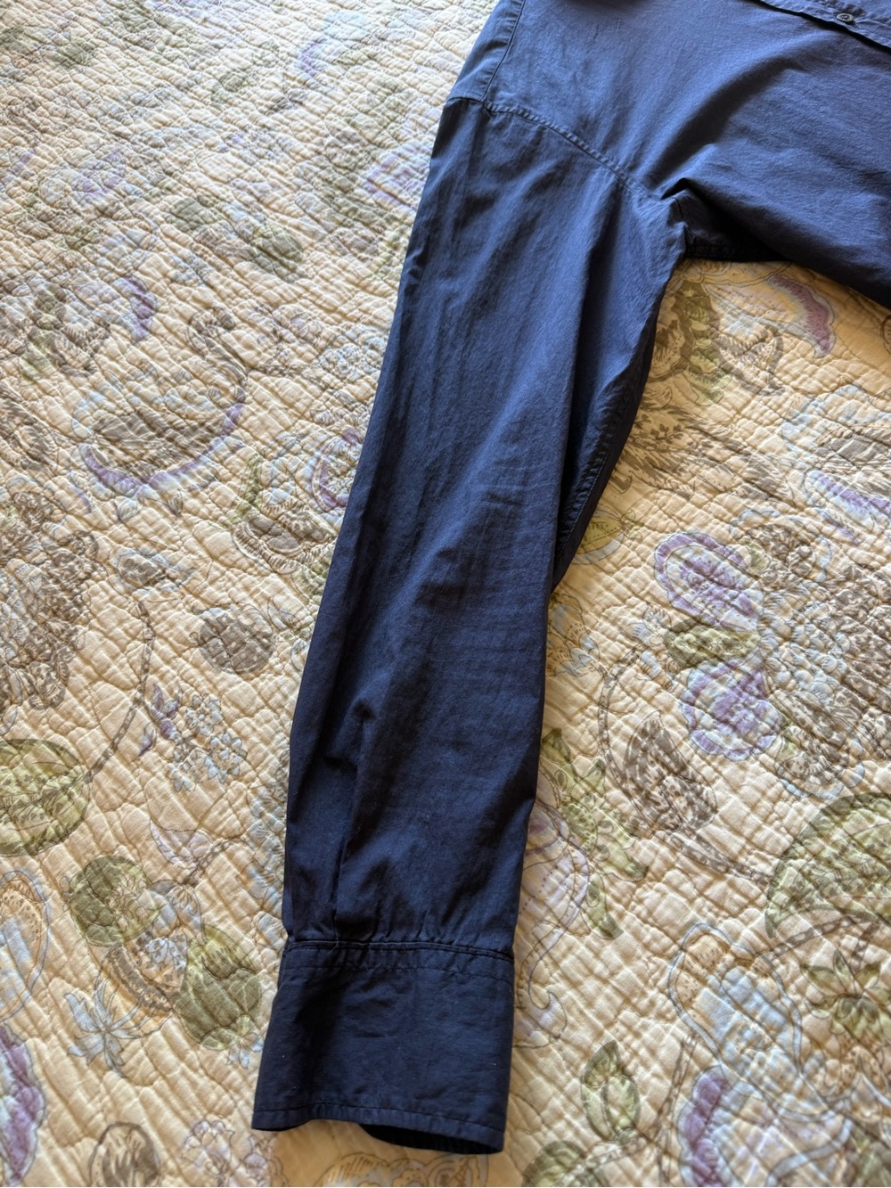 Dries Van Noten navy blue button up shirt - Picture 3 of 11